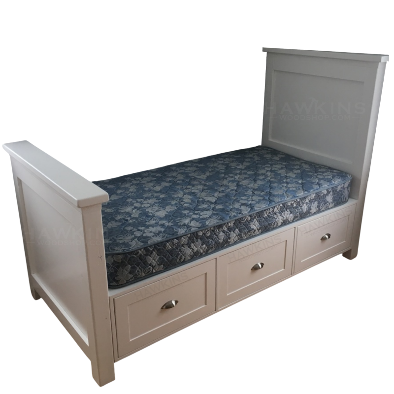 Twin Bed Frame Wood, Wooden Twin Bed Frame, Wood Twin Bed, Underbed Storage, Bed Storage Drawers
