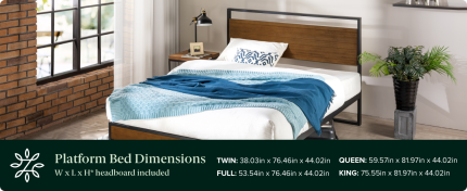 Zinus bed dimensions hawkins woodshop