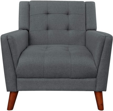 Enjoy fast, free nationwide shipping!  Owned by a husband and wife team of high-school music teachers, HawkinsWoodshop.com is your one stop shop for quality USA handmade industrial, modern, mid-century, and rustic furniture as well as imported furniture.  Get our Mid Century Modern Fabric Arm Chair, Dark Gray, Walnut on sale now!