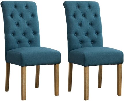 Enjoy fast, free nationwide shipping!  Owned by a husband and wife team of high-school music teachers, HawkinsWoodshop.com is your one stop shop for quality USA handmade industrial, modern, mid-century, and rustic furniture as well as imported furniture.  Get our Pair of Blue Tufted Parsons Dining Chairs on sale now!