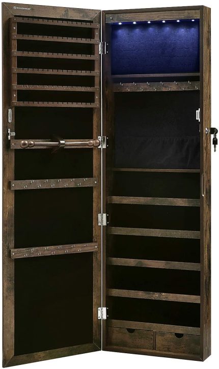 Enjoy fast, free nationwide shipping!  Owned by a husband and wife team of high-school music teachers, HawkinsWoodshop.com is your one stop shop for quality USA handmade industrial, modern, mid-century, and rustic furniture as well as imported furniture.  Get our Rustic Brown Lockable Jewelry Cabinet on sale now!