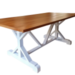 Trestle Dining Table, Wood Dining Table, Farmhouse Dining Room Table Featured Image