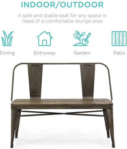 Enjoy fast, free nationwide shipping!  Owned by a husband and wife team of high-school music teachers, HawkinsWoodshop.com is your one stop shop for quality USA handmade industrial, modern, mid-century, and rustic furniture as well as imported furniture.  Get our Espresso Industrial Metal Rustic Farmhouse Dining Bench on sale now!