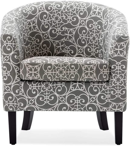 Enjoy fast, free nationwide shipping!  Owned by a husband and wife team of high-school music teachers, HawkinsWoodshop.com is your one stop shop for quality USA handmade industrial, modern, mid-century, and rustic furniture as well as imported furniture.  Get our Grey Modern Club Chair Tub Barrel Fabric Seat on sale now!
