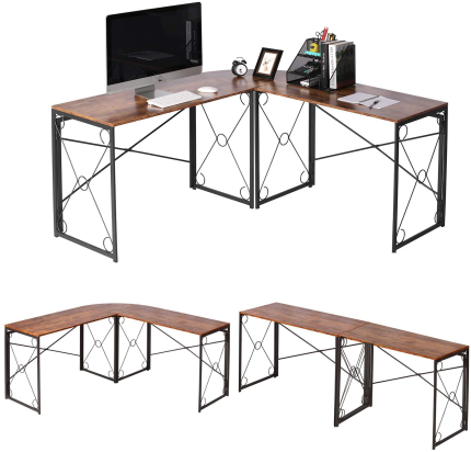 Enjoy fast, free nationwide shipping!  Owned by a husband and wife team of high-school music teachers, HawkinsWoodshop.com is your one stop shop for quality USA handmade industrial, modern, mid-century, and rustic furniture as well as imported furniture.  Get our Large L Shaped Computer Corner Desk 59''X59'', Home Office Workstation, Industrial Gaming Table, Easy Assembly/Saving Space, Rustic Brown on sale now!