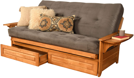 Enjoy fast, free nationwide shipping!  Owned by a husband and wife team of high-school music teachers, HawkinsWoodshop.com is your one stop shop for quality USA handmade industrial, modern, mid-century, and rustic furniture as well as imported furniture.  Get our Kodiak Furniture Phoenix Futon with Storage Drawers, Suede Gray on sale now!