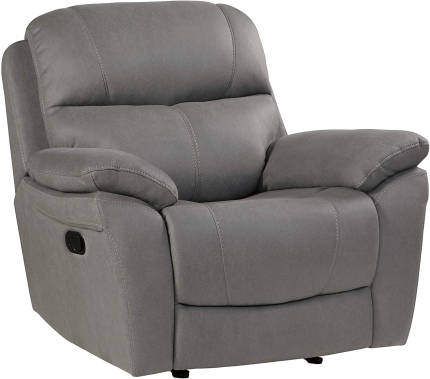 Lexicon Lapointe Wall-Hugger Manual Glider Reclining Chair, Gray