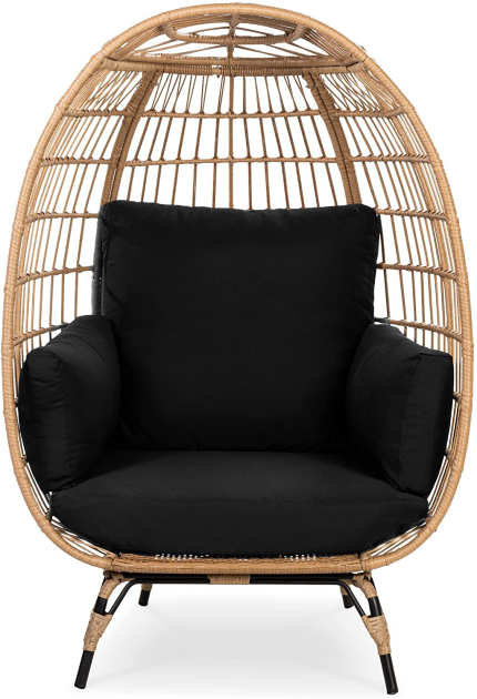 Enjoy fast, free nationwide shipping!  Owned by a husband and wife team of high-school music teachers, HawkinsWoodshop.com is your one stop shop for quality USA handmade industrial, modern, mid-century, and rustic furniture as well as imported furniture.  Get our Best Choice Products Wicker Egg Chair, Oversized Indoor Outdoor Lounger for Patio, Backyard, Living Room W/ 4 Cushions, Steel Frame, 440Lb Capacity - Black on sale now!