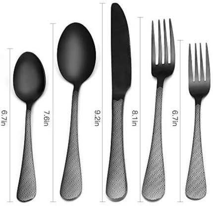 Enjoy fast, free nationwide shipping!  Owned by a husband and wife team of high-school music teachers, HawkinsWoodshop.com is your one stop shop for quality USA handmade industrial, modern, mid-century, and rustic furniture as well as imported furniture.  Get our Matte Black Silverware Set,Sharecook Satin Finish 40-Piece Stainless Steel Flatware Set,Kitchen Utensil Set Service for 8,Tableware Cutlery Set for Home and Restaurant, Dishwasher Safe on sale now!