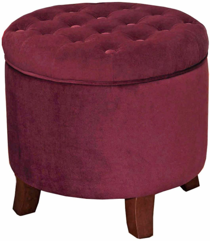 Enjoy fast, free nationwide shipping!  Owned by a husband and wife team of high-school music teachers, HawkinsWoodshop.com is your one stop shop for quality USA handmade industrial, modern, mid-century, and rustic furniture as well as imported furniture.  Get our Homepop K6171-B119 Ottoman Kinfine round Tufted Storage Velvet, 19" X 18", Burgundy on sale now!