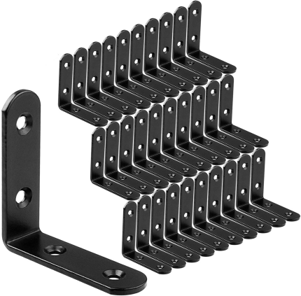 Enjoy fast, free nationwide shipping!  Owned by a husband and wife team of high-school music teachers, HawkinsWoodshop.com is your one stop shop for quality USA handmade industrial, modern, mid-century, and rustic furniture as well as imported furniture.  Get our LISHINE 30 Pcs L Brackets Corner Brace 2.5''X 2.5'' Black Corner Bracket Joint Iron Right Angle Brackets Corner Fastener for Wood Furniture Bedframe Cabinet Drawer Chair, Thickness 3MM on sale now!