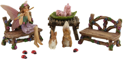 Enjoy fast, free nationwide shipping!  Owned by a husband and wife team of high-school music teachers, HawkinsWoodshop.com is your one stop shop for quality USA handmade industrial, modern, mid-century, and rustic furniture as well as imported furniture.  Get our PRETMANNS Miniature Fairy Garden Fairy – Garden Fairy Figurine Accessories for an Outdoor/Indoor Fairy Garden - Fairy Furniture Set with a Bunny, Squirrel and 4 Ladybugs – 14 Piece Garden Fairy Set on sale now!