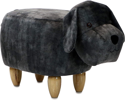 Enjoy fast, free nationwide shipping!  Owned by a husband and wife team of high-school music teachers, HawkinsWoodshop.com is your one stop shop for quality USA handmade industrial, modern, mid-century, and rustic furniture as well as imported furniture.  Get our CRITTER SITTERS Dark Gray 14" Seat Height Animal Dog-Super Soft Plush-Durable Legs-Furniture for Nursery, Bedroom, Playroom & Living Room-Décor Ottoman on sale now!