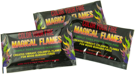 Magical Flames Create Colorful & Vibrant Flames for Fire Pit - (10 Pack) - Campfire, Bonfire, Outdoor Fireplace – Magical, Colorful, Rainbow, Mystic – Twice the Color – Half the Price