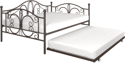 Enjoy fast, free nationwide shipping!  Owned by a husband and wife team of high-school music teachers, HawkinsWoodshop.com is your one stop shop for quality USA handmade industrial, modern, mid-century, and rustic furniture as well as imported furniture.  Get our DHP Bombay Metal Full Size Daybed Frame with Included Twin Size Trundle - Bronze on sale now!