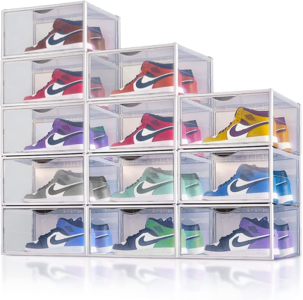 Shoe Storage Boxes, Shoe Display Case Sneaker Storage, Shoe Boxes Clear Plastic Stackable, Clear Shoe Organizer for Closet, Clear Shoe Boxes Stackable, Shoe Containers Stackable Shoe Boxes Shoe Holder