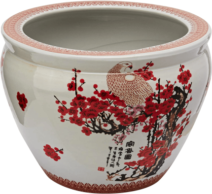 Enjoy fast, free nationwide shipping!  Owned by a husband and wife team of high-school music teachers, HawkinsWoodshop.com is your one stop shop for quality USA handmade industrial, modern, mid-century, and rustic furniture as well as imported furniture.  Get our Oriental Furniture 14" Cherry Blossom Porcelain Fishbowl on sale now!