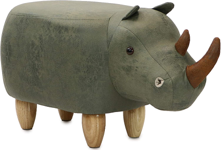 Enjoy fast, free nationwide shipping!  Owned by a husband and wife team of high-school music teachers, HawkinsWoodshop.com is your one stop shop for quality USA handmade industrial, modern, mid-century, and rustic furniture as well as imported furniture.  Get our CRITTER SITTERS Green 14" Seat Height Animal Rhino-Faux Leather Look-Durable Legs-Furniture for Nursery, Bedroom, Playroom & Living Room-Décor Ottoman on sale now!