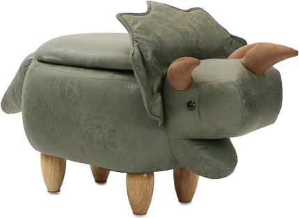Enjoy fast, free nationwide shipping!  Owned by a husband and wife team of high-school music teachers, HawkinsWoodshop.com is your one stop shop for quality USA handmade industrial, modern, mid-century, and rustic furniture as well as imported furniture.  Get our CRITTER SITTERS Green Triceratops 15" Seat Height Animal Storage Dinosaur-Faux Leather Look-Durable Legs-Furniture for Nursery, Bedroom, Playroom & Living Room-Décor Ottoman on sale now!