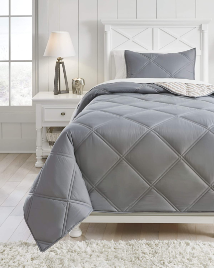 Enjoy fast, free nationwide shipping!  Owned by a husband and wife team of high-school music teachers, HawkinsWoodshop.com is your one stop shop for quality USA handmade industrial, modern, mid-century, and rustic furniture as well as imported furniture.  Get our Rhey Twin Comforter Set, Tan/Brown/Gray on sale now!