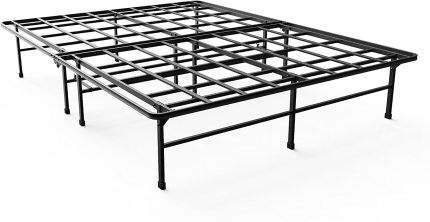 Smartbase Super Heavy Duty Mattress Foundation with 4400Lbs Weight Capacity / 14 Inch Metal Platform Bed Frame / No Box Spring Needed / Sturdy Steel Frame / Underbed Storage, Queen