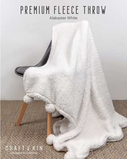 Enjoy fast, free nationwide shipping!  Owned by a husband and wife team of high-school music teachers, HawkinsWoodshop.com is your one stop shop for quality USA handmade industrial, modern, mid-century, and rustic furniture as well as imported furniture.  Get our Premium Pom Pom Throw Blanket - White Throw Blanket, Plush Blanket, Soft Throw Blanket, Super Soft Blanket | Throw Blanket for Couch, Fluffy Blanket, Fleece Blanket, Fleece Throw Blanket, 60” X 49.5” on sale now!