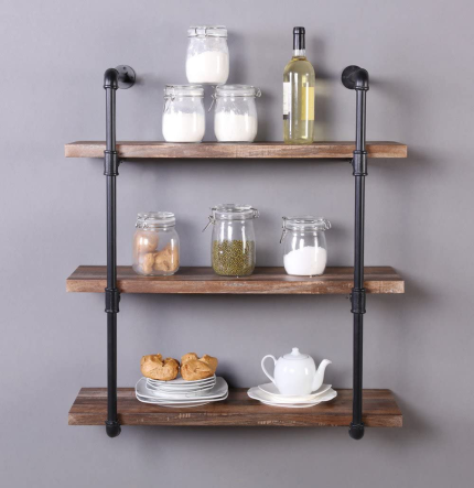 Enjoy fast, free nationwide shipping!  Owned by a husband and wife team of high-school music teachers, HawkinsWoodshop.com is your one stop shop for quality USA handmade industrial, modern, mid-century, and rustic furniture as well as imported furniture.  Get our Homissue 31.5-Inch Industrial Pipe Shelf, 3-Shelf Metal Bookcases Furniture, Retro Brown on sale now!