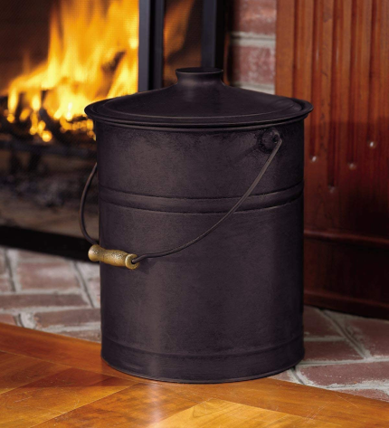 Enjoy fast, free nationwide shipping!  Owned by a husband and wife team of high-school music teachers, HawkinsWoodshop.com is your one stop shop for quality USA handmade industrial, modern, mid-century, and rustic furniture as well as imported furniture.  Get our Plow & Hearth Double Bottom Metal Fireplace Ash Bucket with Lid and Handle, 10" Diameter X 13" H, Charcoal Black on sale now!