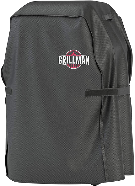 Grillman Premium BBQ Grill Cover, Heavy-Duty Gas Grill Cover for Weber Spirit, Weber Genesis, Char Broil Etc. Rip-Proof & Waterproof (30" L X 26" W X 43" H, Black)