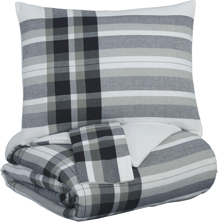 Enjoy fast, free nationwide shipping!  Owned by a husband and wife team of high-school music teachers, HawkinsWoodshop.com is your one stop shop for quality USA handmade industrial, modern, mid-century, and rustic furniture as well as imported furniture.  Get our - Stayner King Size Comforter Set - Contains 3 Pieces - Black/Gray on sale now!