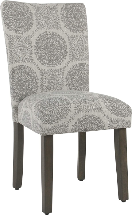 Enjoy fast, free nationwide shipping!  Owned by a husband and wife team of high-school music teachers, HawkinsWoodshop.com is your one stop shop for quality USA handmade industrial, modern, mid-century, and rustic furniture as well as imported furniture.  Get our Grey Medallion Parsons Classic Upholstered Accent Dining Chair Set of 2 on sale now!