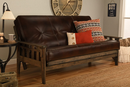 Enjoy fast, free nationwide shipping!  Owned by a husband and wife team of high-school music teachers, HawkinsWoodshop.com is your one stop shop for quality USA handmade industrial, modern, mid-century, and rustic furniture as well as imported furniture.  Get our Kodiak Furniture Tucson Full Size Futon Set, Oregon Trail Java on sale now!