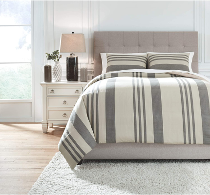Enjoy fast, free nationwide shipping!  Owned by a husband and wife team of high-school music teachers, HawkinsWoodshop.com is your one stop shop for quality USA handmade industrial, modern, mid-century, and rustic furniture as well as imported furniture.  Get our Q701003K King Comforter Set, Natural/Charcoal 3 Pieces on sale now!