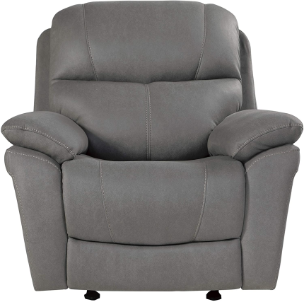 Lexicon Lapointe Wall-Hugger Manual Glider Reclining Chair, Gray