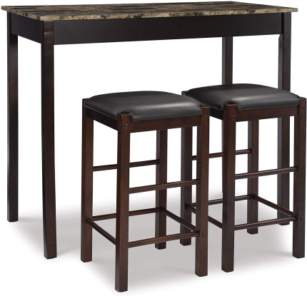 Enjoy fast, free nationwide shipping!  Owned by a husband and wife team of high-school music teachers, HawkinsWoodshop.com is your one stop shop for quality USA handmade industrial, modern, mid-century, and rustic furniture as well as imported furniture.  Get our Brown, Black, or White  3-Piece Table Faux Marble Tavern Set, 42" w x 22.25" d x 36" h on sale now!