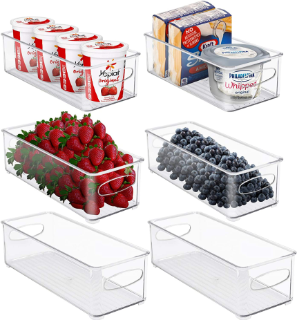Enjoy fast, free nationwide shipping!  Owned by a husband and wife team of high-school music teachers, HawkinsWoodshop.com is your one stop shop for quality USA handmade industrial, modern, mid-century, and rustic furniture as well as imported furniture.  Get our Plastic Storage Bins Stackable Clear Pantry Organizer Box Bin Containers for Organizing Kitchen Fridge, Food, Snack Pantry Cabinet, Fruit, Vegetables, (Narrow - Pack of 6) on sale now!