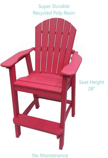 Enjoy fast, free nationwide shipping!  Owned by a husband and wife team of high-school music teachers, HawkinsWoodshop.com is your one stop shop for quality USA handmade industrial, modern, mid-century, and rustic furniture as well as imported furniture.  Get our Phat Tommy Recycled Poly Resin Balcony Chair – Durable and Eco-Friendly Adirondack Armchair. This Patio Furniture Is Great for Your Lawn, Garden, Swimming Pool, Deck. (Cranberry) on sale now!