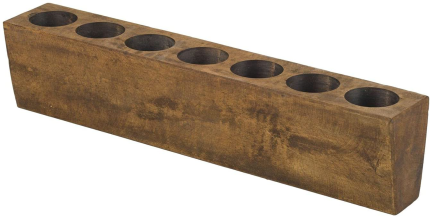 Enjoy fast, free nationwide shipping!  Owned by a husband and wife team of high-school music teachers, HawkinsWoodshop.com is your one stop shop for quality USA handmade industrial, modern, mid-century, and rustic furniture as well as imported furniture.  Get our Luxury Living Furniture 7 Hole Rustic Wooden Sugar Mold Candle Holder, Pecan on sale now!