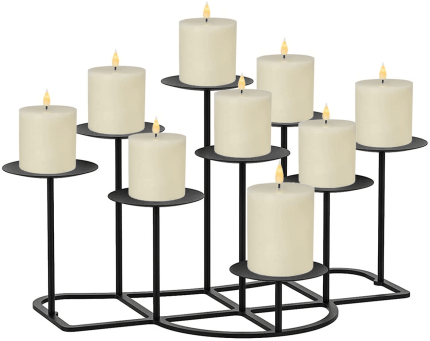 Enjoy fast, free nationwide shipping!  Owned by a husband and wife team of high-school music teachers, HawkinsWoodshop.com is your one stop shop for quality USA handmade industrial, modern, mid-century, and rustic furniture as well as imported furniture.  Get our Niceai Candle Holders for Pillar Candles Improved Modern Fireplace Candelabra Wedding Decoration Candle Stands for Flameless Candles Table Centerpiece Candlesticks Sturdy Iron Pack of 9 Black on sale now!