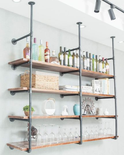 Enjoy fast, free nationwide shipping!  Owned by a husband and wife team of high-school music teachers, HawkinsWoodshop.com is your one stop shop for quality USA handmade industrial, modern, mid-century, and rustic furniture as well as imported furniture.  Get our Industrial Retro Wall Mount Pipe Floating Shelf Open Bookshelf on sale now!