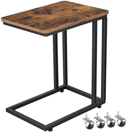 Enjoy fast, free nationwide shipping!  Owned by a husband and wife team of high-school music teachers, HawkinsWoodshop.com is your one stop shop for quality USA handmade industrial, modern, mid-century, and rustic furniture as well as imported furniture.  Get our Industrial Farmhouse Mobile End Table Side Table Small Desk Laptop Desk w/ Wheels on sale now!