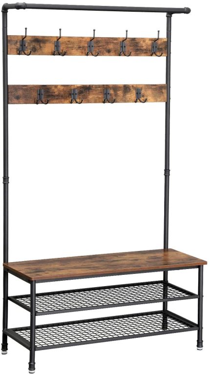 Enjoy fast, free nationwide shipping!  Owned by a husband and wife team of high-school music teachers, HawkinsWoodshop.com is your one stop shop for quality USA handmade industrial, modern, mid-century, and rustic furniture as well as imported furniture.  Get our Large Metal Pipe & Wood Industrial Farmhouse Hall Tree on sale now!