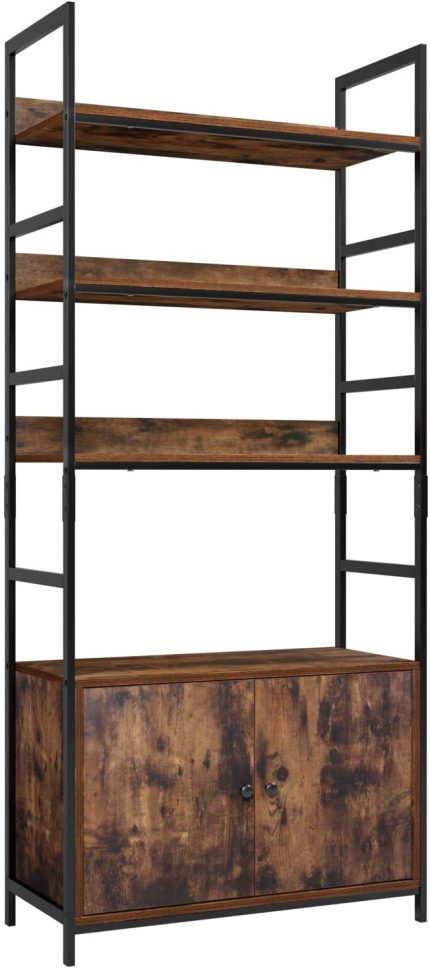 Industrial Bookcase w/ 2 Cabinets – American-Made Custom Furniture ...