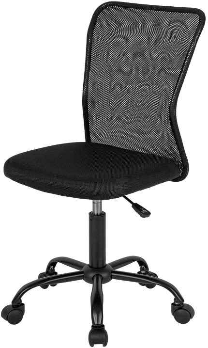 Enjoy fast, free nationwide shipping!  Owned by a husband and wife team of high-school music teachers, HawkinsWoodshop.com is your one stop shop for quality USA handmade industrial, modern, mid-century, and rustic furniture as well as imported furniture.  Get our Black Mid Back Mesh Desk Chair Armless Computer Chair w/ Lumbar Support on sale now!