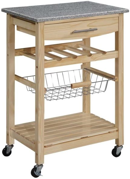 Enjoy fast, free nationwide shipping!  Owned by a husband and wife team of high-school music teachers, HawkinsWoodshop.com is your one stop shop for quality USA handmade industrial, modern, mid-century, and rustic furniture as well as imported furniture.  Get our Mobile Granite Kitchen Island w/Drawer & Shelves on sale now!