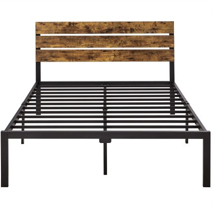 Enjoy fast, free nationwide shipping!  Owned by a husband and wife team of high-school music teachers, HawkinsWoodshop.com is your one stop shop for quality USA handmade industrial, modern, mid-century, and rustic furniture as well as imported furniture.  Get our Brown Rustic Style Queen Size Platform Metal Bed on sale now!