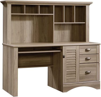 Enjoy fast, free nationwide shipping!  Owned by a husband and wife team of high-school music teachers, HawkinsWoodshop.com is your one stop shop for quality USA handmade industrial, modern, mid-century, and rustic furniture as well as imported furniture.  Get our Salt Oak finish Harbor View Computer Desk w/ Hutch on sale now!