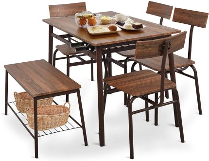 Enjoy fast, free nationwide shipping!  Owned by a husband and wife team of high-school music teachers, HawkinsWoodshop.com is your one stop shop for quality USA handmade industrial, modern, mid-century, and rustic furniture as well as imported furniture.  Get our Natural Stained 6 Piece Counter Height Dining Table Set on sale now!