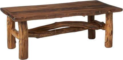 Mountain Woods Furniture Aspen Grizzly Collection Coffee Table, Bronze Aspen Finish