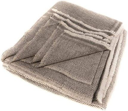 Extra Soft Cashmere Wool Throw Blanket - Made in Nepal Size 54" x 108"